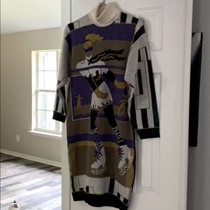 Made in Italy! Fun ice skater sweater dress!